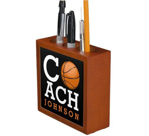 Basketball Coach Pencil Holder