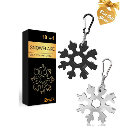 Gifts for Men - 18-in-1 Snowflakes Multi-Tool, Gadgets for Men, Christmas  Gifts, Cool Tools Small Gifts for Men, Dad(2Pack)