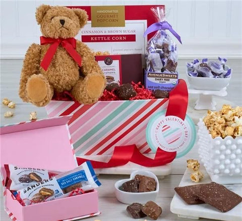 Valentine's Day Chocolate and Cookies Gift Basket