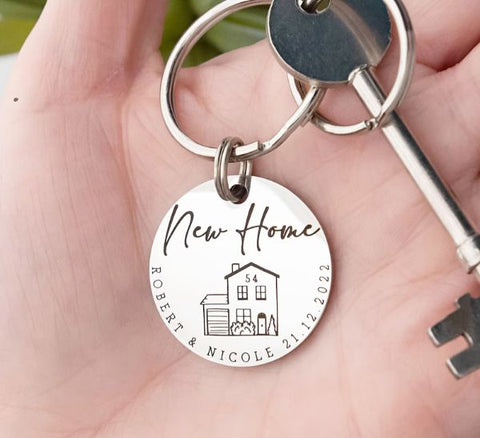Personalized New Home Keyring