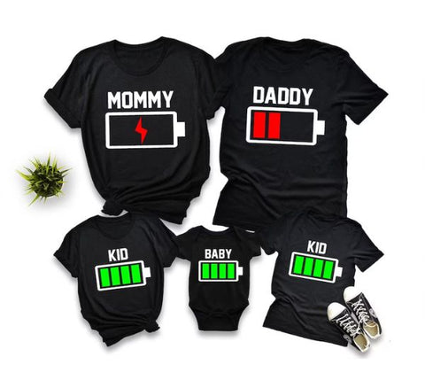 Daddy Mommy Baby And Kid Matching Shirts