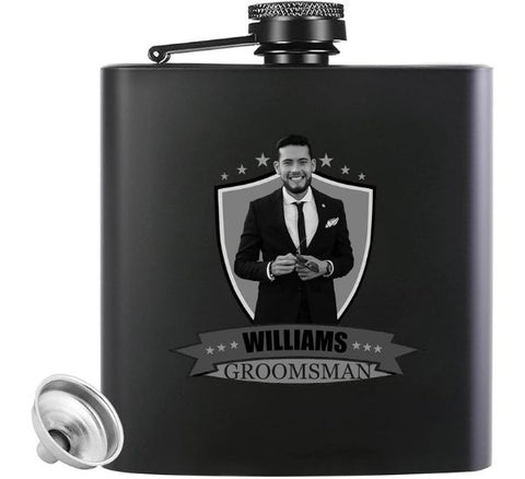 Engraved Whiskey Flask