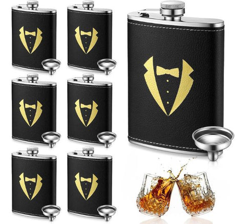 Stainless Steel Pocket Flask Set