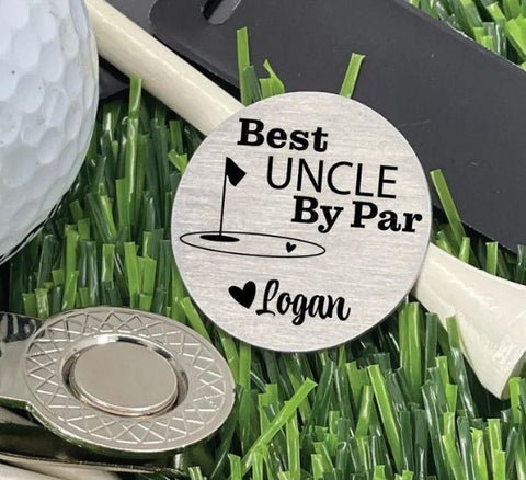 Best Uncle By Par Golf Ball Marker