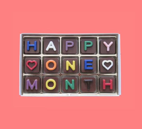 Happy One Month Chocolate Box