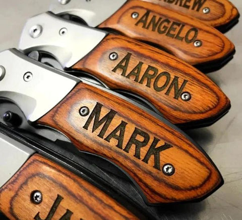 Personalized Knife with Engraved Handle