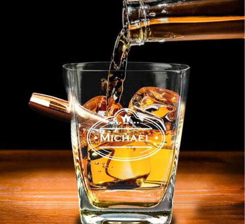 Personalized Bullet Whiskey Glass