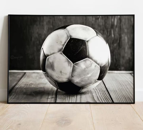 Vintage Soccer Ball Wall Art