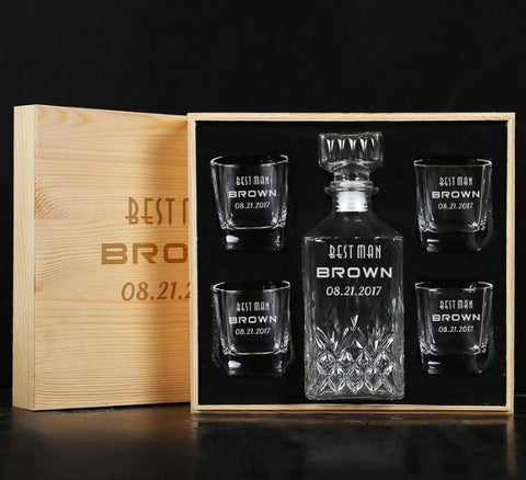 Personalized Whiskey Decanter Set