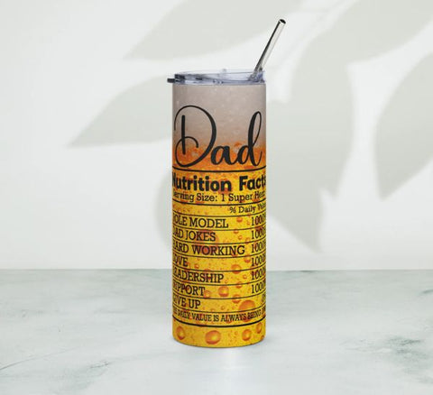 Dad's Nutritional Facts Tumbler