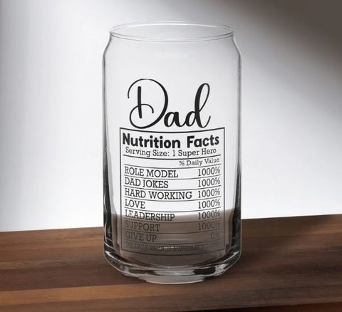 Dad's Nutritional Beer Glass
