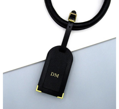 Louis Vuitton luggage tag. Customize with initials or a special