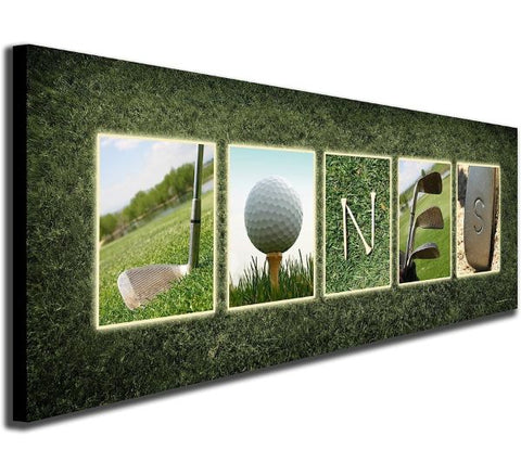 Personalized Golf Name Art Print