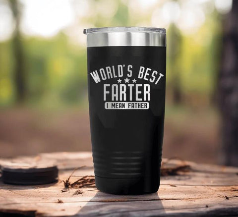 Way To Celebrate Father's Day Stainless Steel Faux Leather Wrap Tumbler,  World's Best Dad 