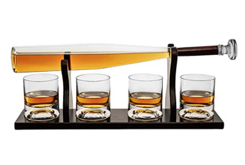 Baseball Whiskey Decanter Set