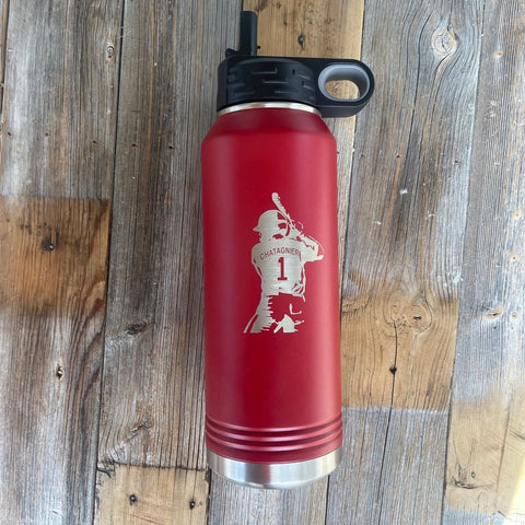 Personalized Baseball Water Bottle