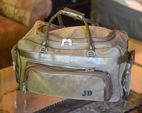 Monogram Duffle Bag, Canvas Weekender, Overnight Travel Bag, Weekender  Travel Luggage, Personalized Groomsmen, Bridesmaid, Bride Gift Idea