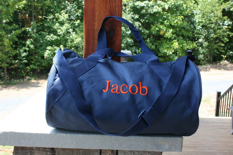  Custom Canvas Duffel Bag for Men Women - Add Your Monogram -  Personalized Weekender Bag for Gym, Overnight, Travel