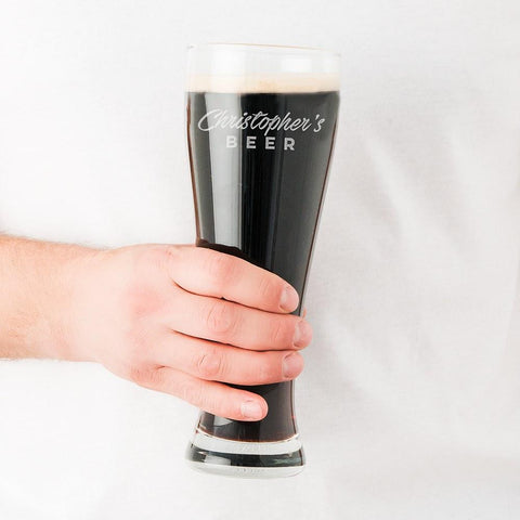 custom large pilsner beer glass