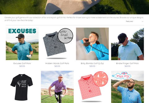 Groovy Golf Fun Golf Shirt Brand