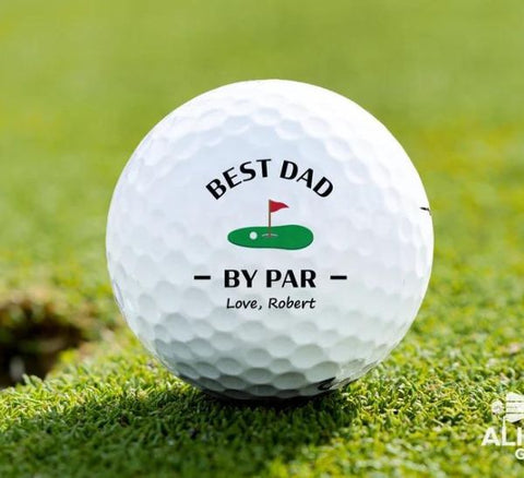 Best Dad By Par Golf Ball
