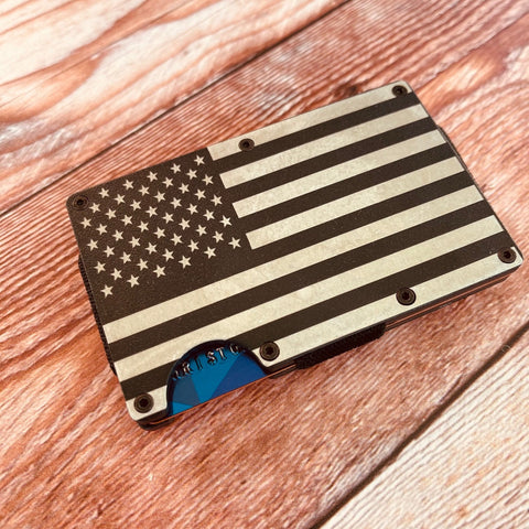 American flag minimalist wallet