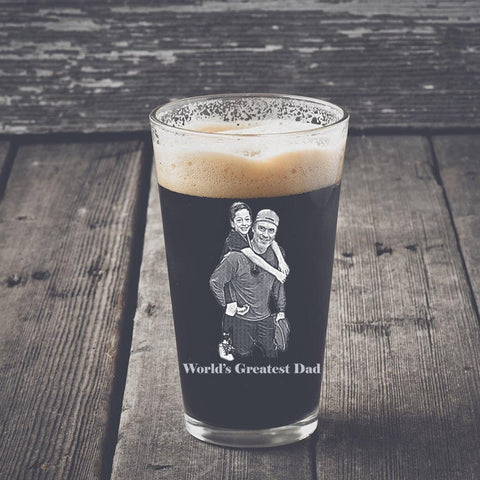Fathers Day Pint Glass Gift