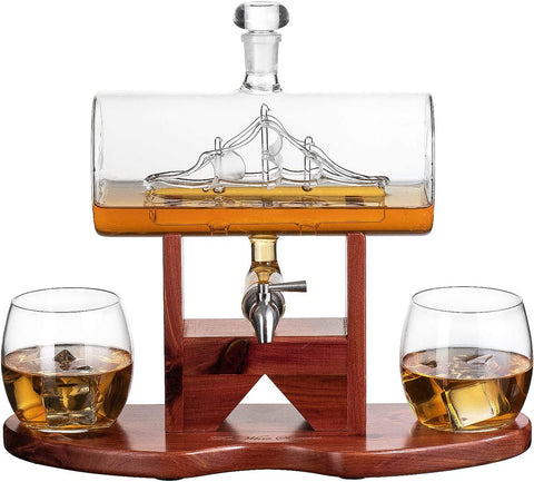 Ship Whiskey Decanter Set Gift