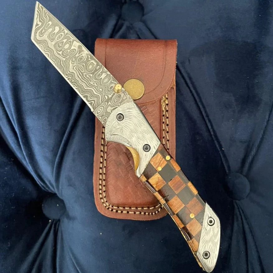 Checkered Steel Damascus Blade