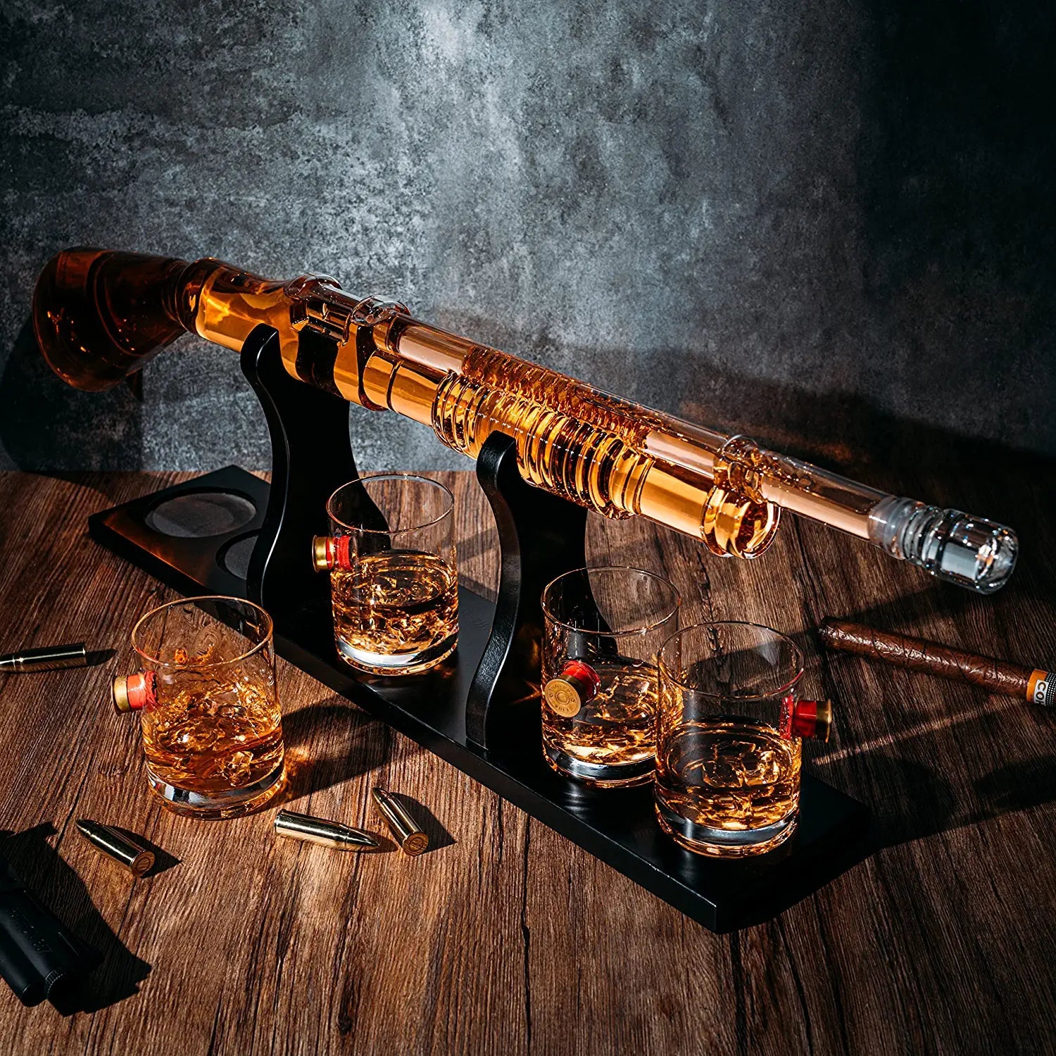 Shotgun Whiskey Decanter Set