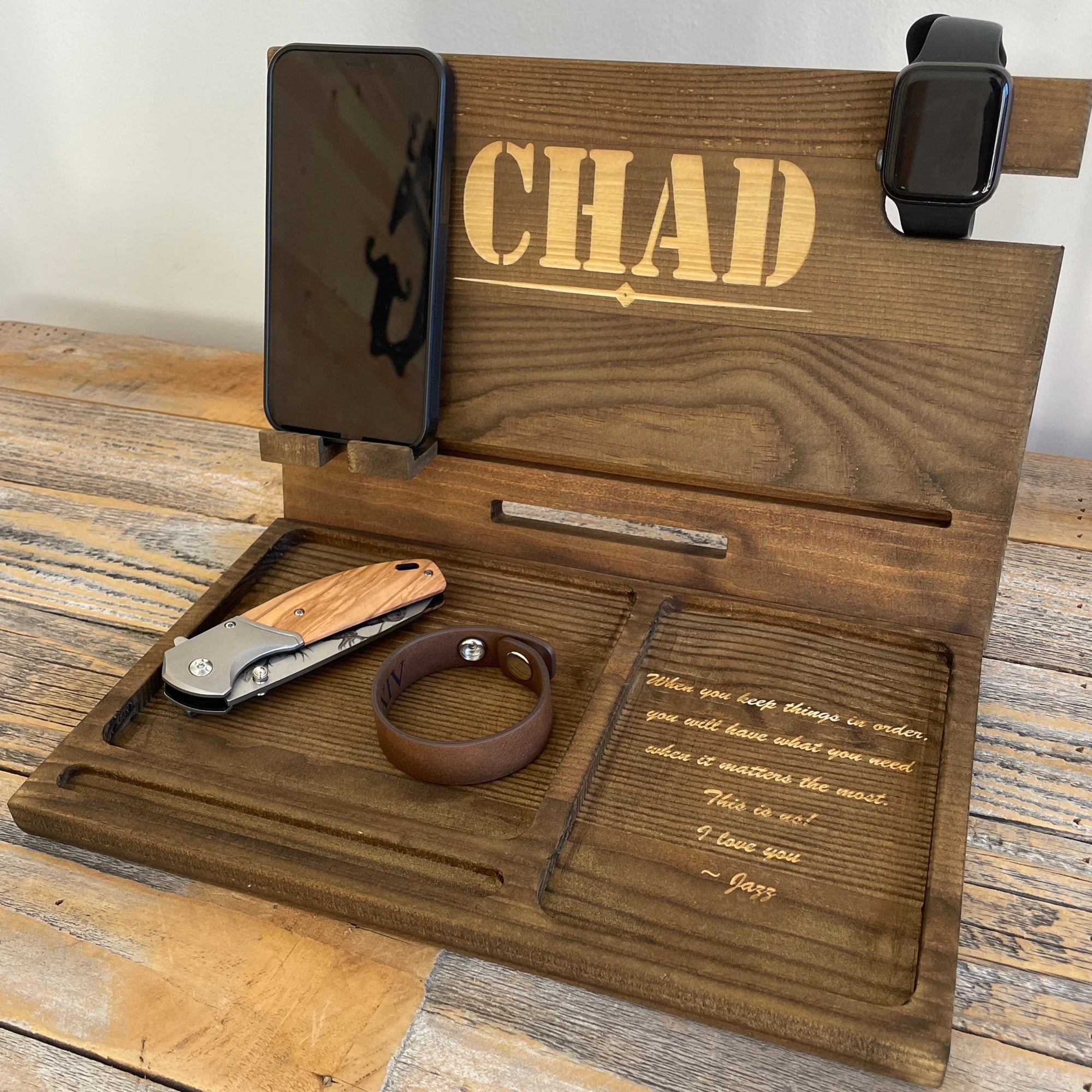 Personalized Nightstand Caddy