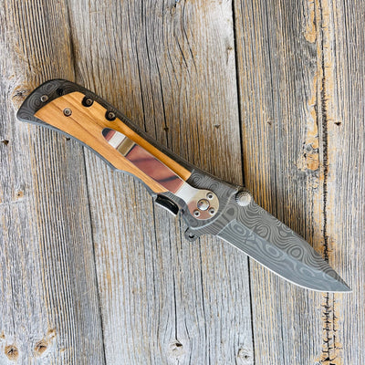 Custom Logo Damascus Knife