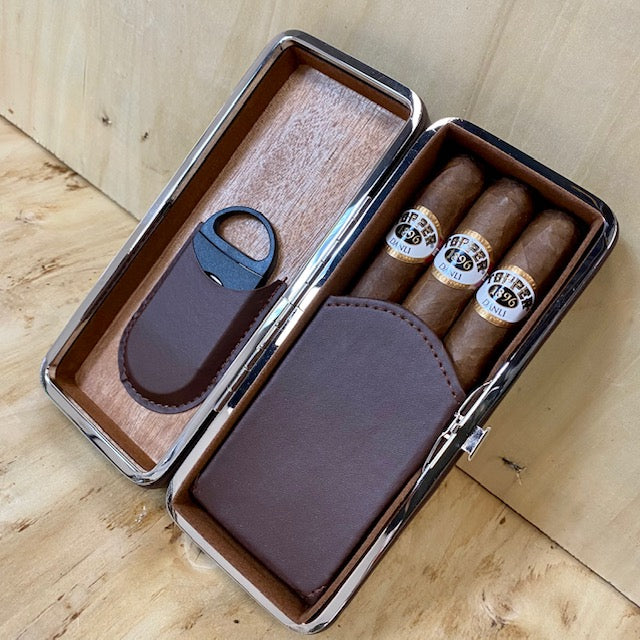  wanbro Cigar Case, 3pcs Holder, Cigars Travel Case