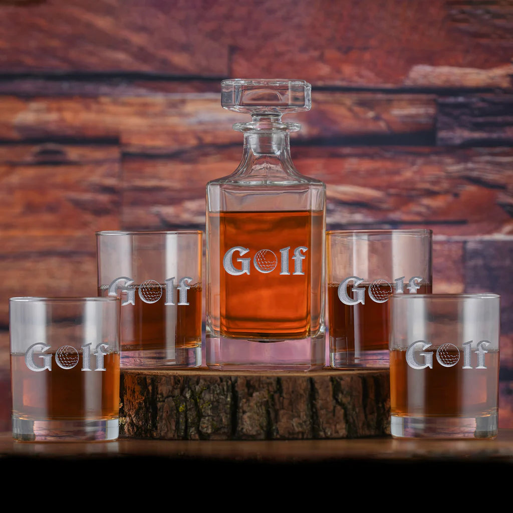 Golf Themed Whiskey Tower - Golf Mancave Bar Liquor Tap