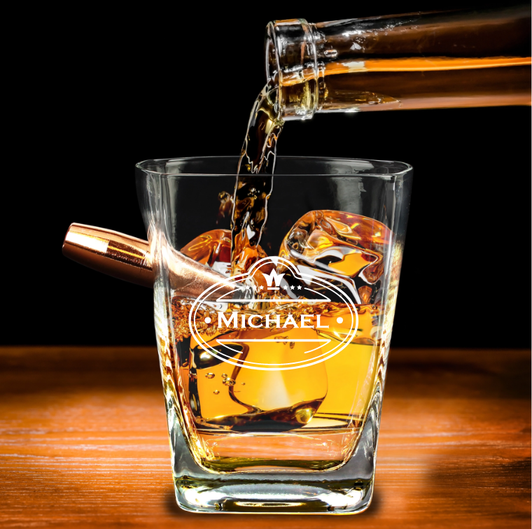 Unique Personalized Bullet Whiskey Glass