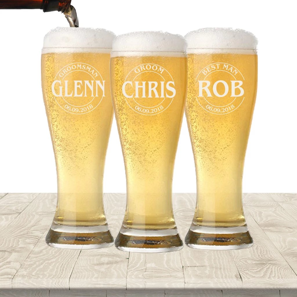 Custom Engraved Personalized Funny Pilsner Beer Glasses - Customized with  Fun Sayings