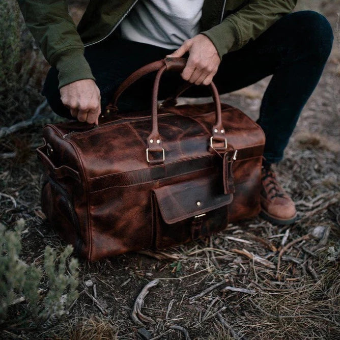 Top Grain Leather Weekender Duffel