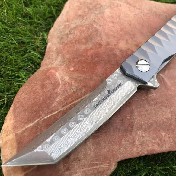 Blue Steel Damascus Blade