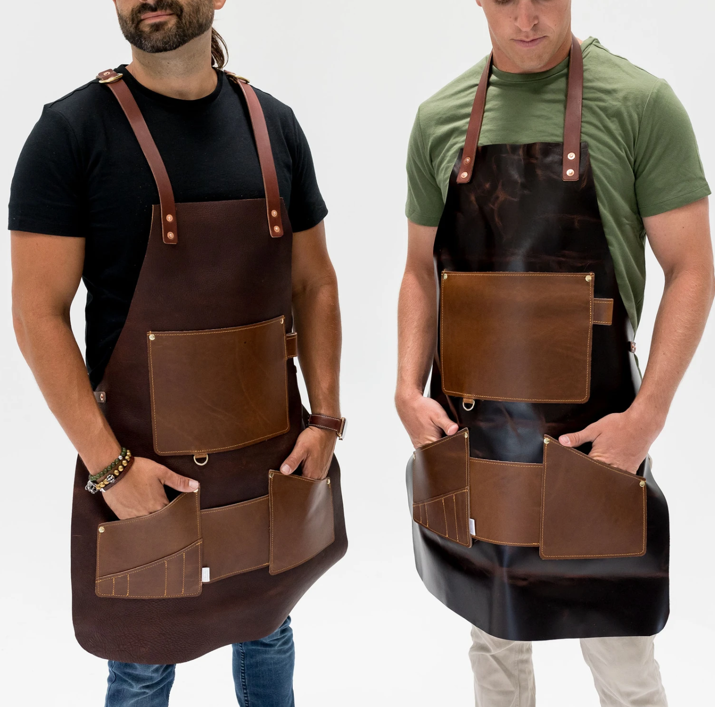 Gifts for Men Chef Aprons, Kitchen Apron for Men Women, Christmas Gifts  Brown