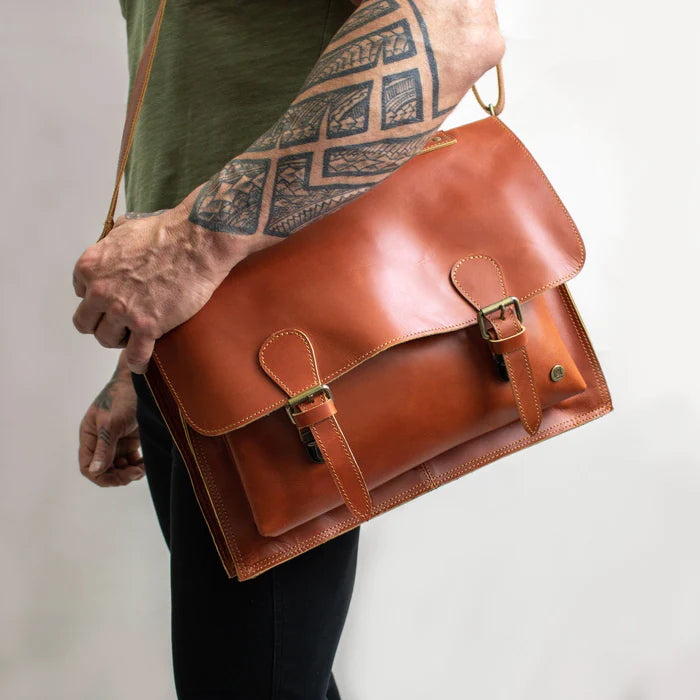 Custom Tan Satchel