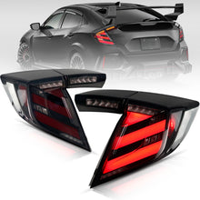 Cargar imagen en el visor de la galería, Full LED Tail Lights Assembly For 10th Gen Honda Civic Type R Hatchback 2016-2021
