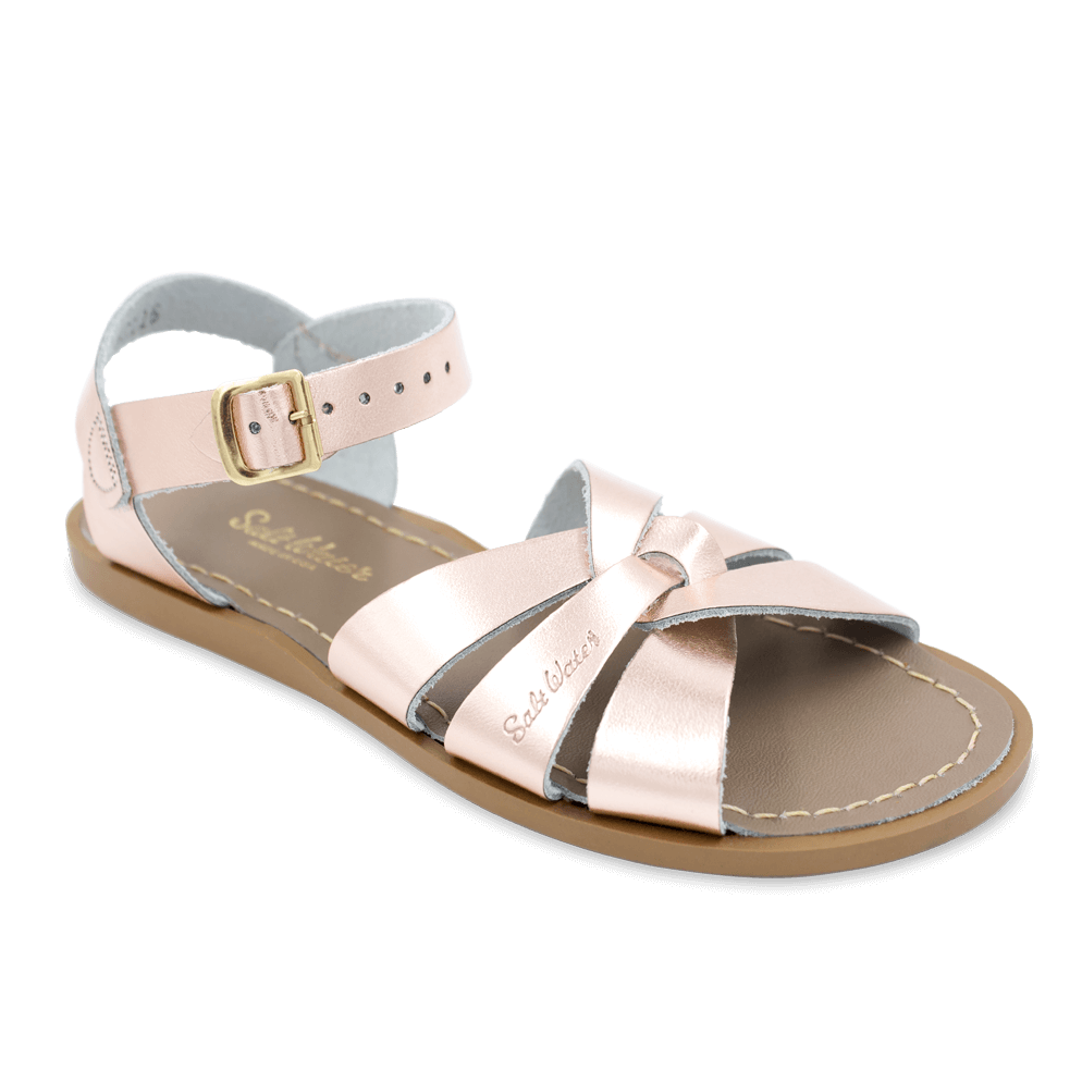 rose gold saltwater sandals