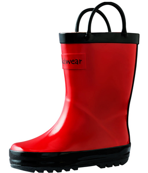 red baby rain boots