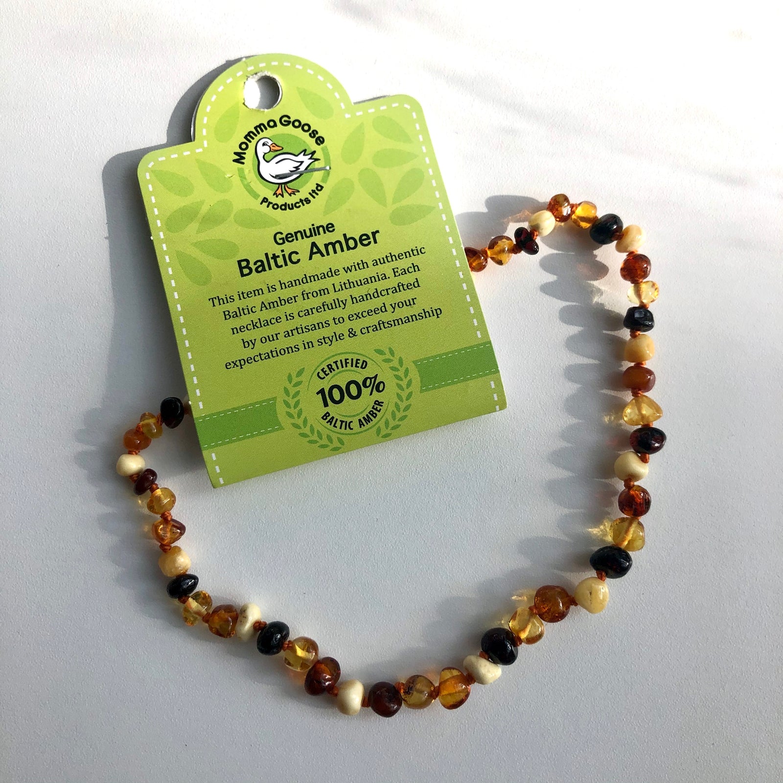 mother goose amber necklace