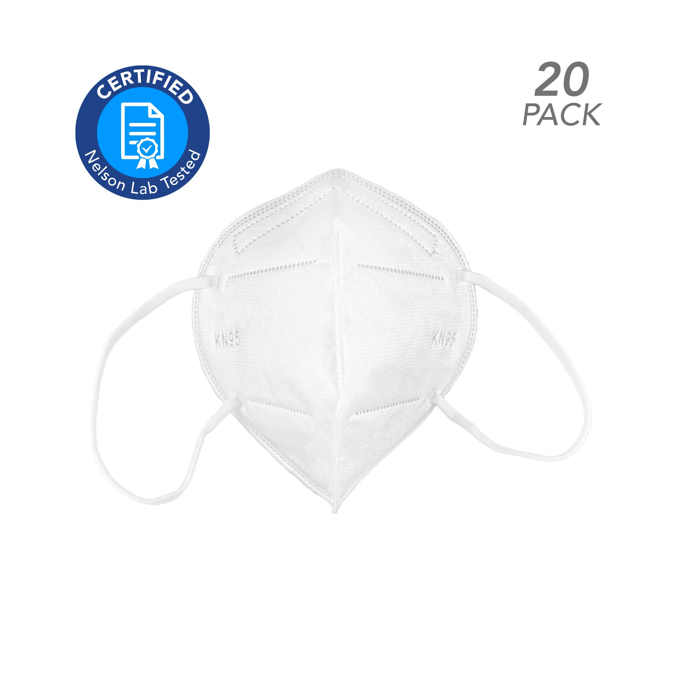 20 Pack - Kn95/ffp2 4-layer Fitted Disposable Mask