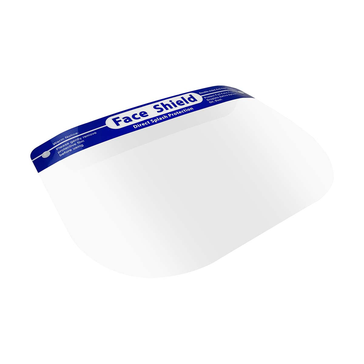 Face Shield With Blue Headband - Clear