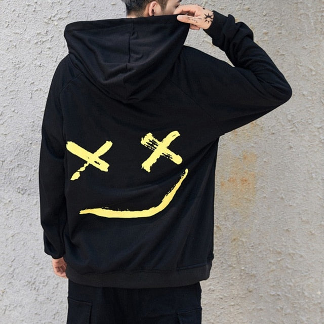 smiling face hoodie