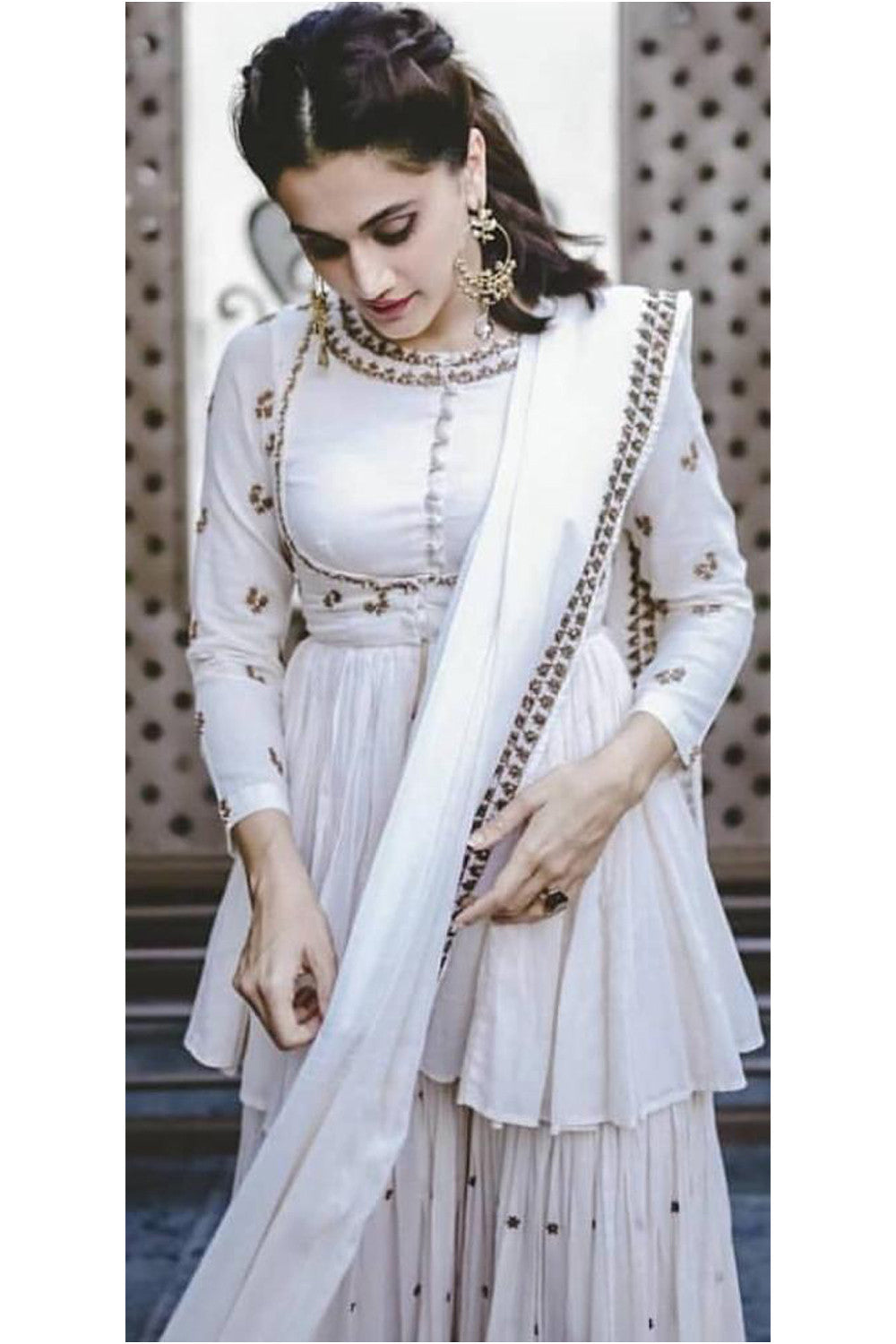 white sharara suit online