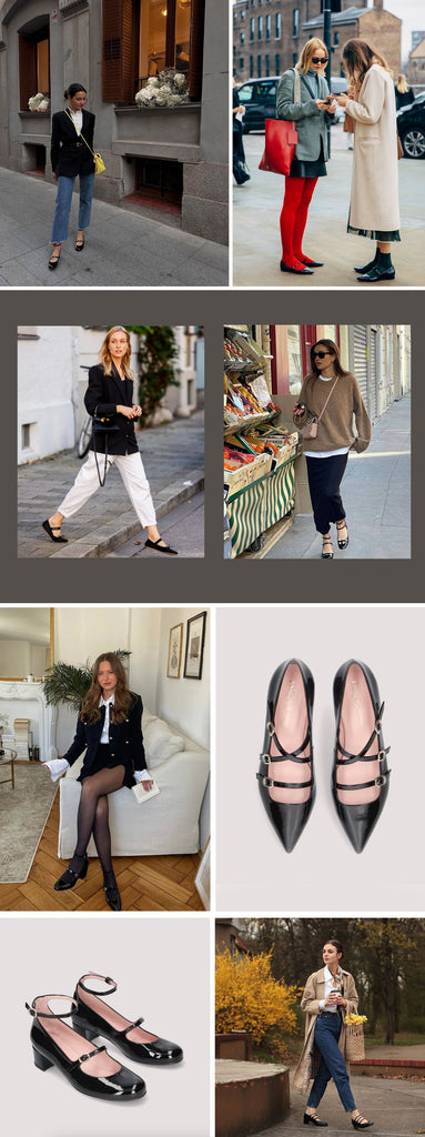 mary Jane looks - Mary Jane 2023 - Mary Jane cuero - Mary jane charol - tendencia zapatos mary jane 