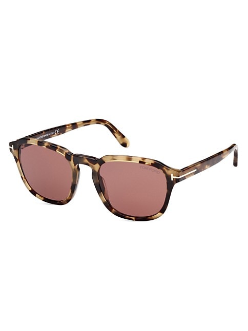 Tom Ford Sunglasses Women's Alistair TF524 54H Shiny Red Havana